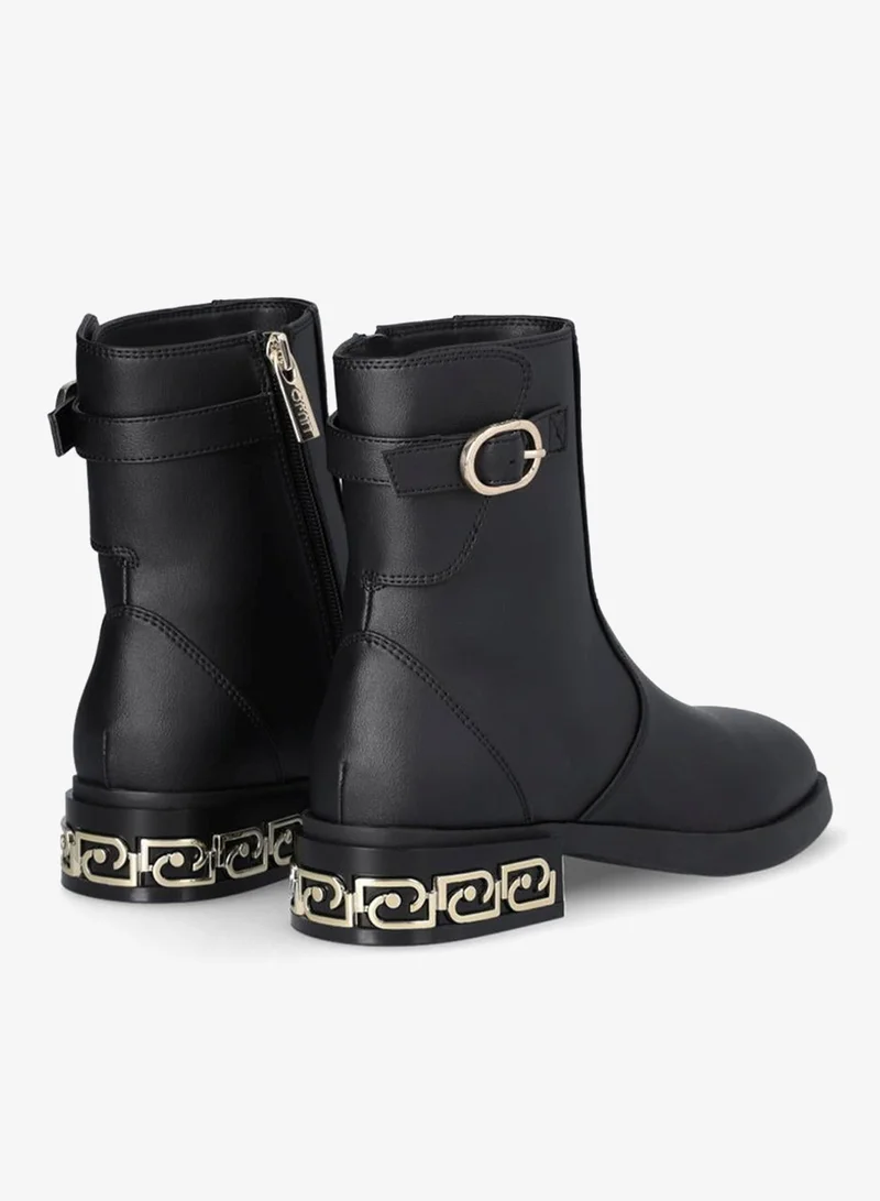 Liu Jo Black Ankle Boots with Buckle