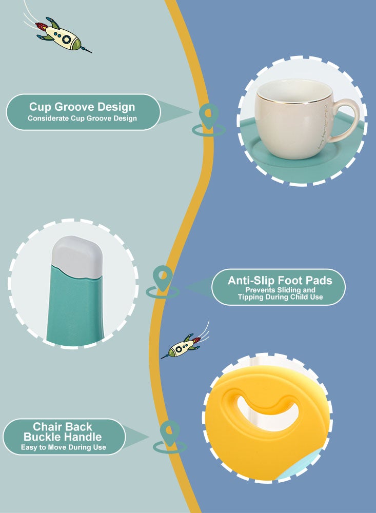 Perfii Kids Table and Chairs Set with Built-in Storage Montessori Design for Toddlers, Ideal for Drawing, Dining, Playing, Easy to Clean and Durable - Image 4