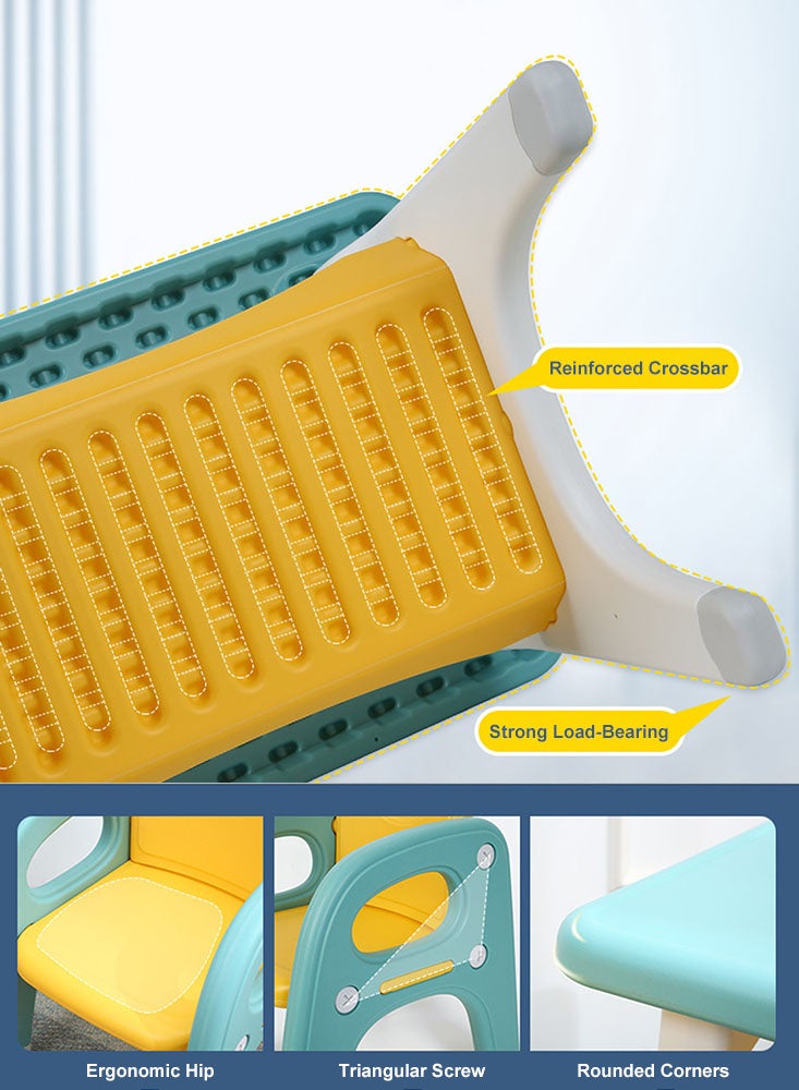 Perfii Kids Table and Chairs Set with Built-in Storage Montessori Design for Toddlers, Ideal for Drawing, Dining, Playing, Easy to Clean and Durable - Image 2