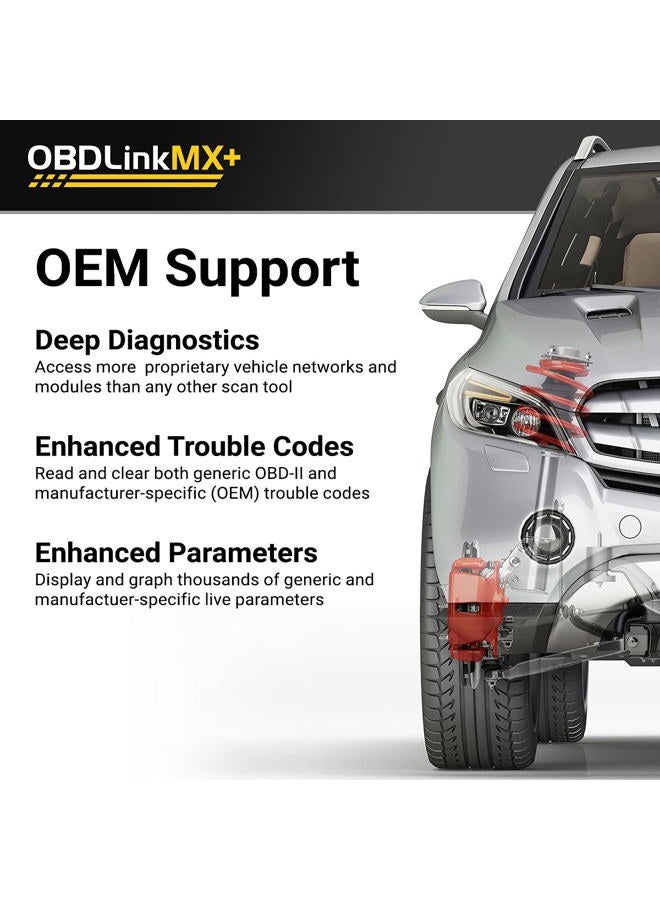 OBDLink MX+ OBD2 Bluetooth Scanner for iPhone, Android, and Windows - Image 3