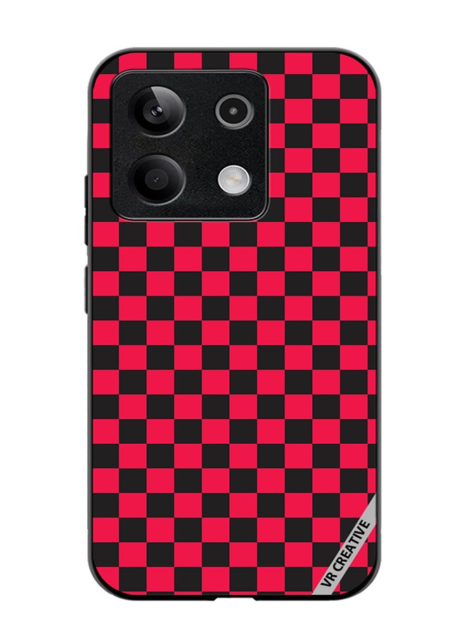 VR CREATIVE Protective Case Cover For Xiaomi Poco X6 Checkerboard Vector Seamless Pattern Design Multicolour - Image 1