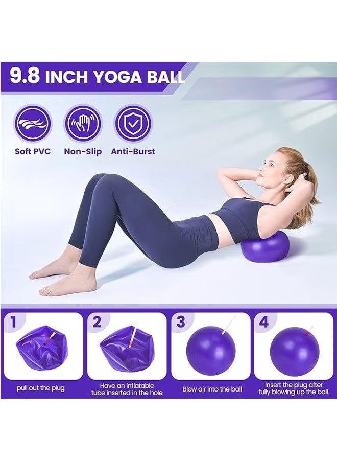 GMORO 13PCS Pilates Ring Set, Yoga Fitness Magic Circle, Pilates Equipment, 9.8-Inch Fitness Ball, Resistance Band, Magic Circle, Accessories For Home Gym Set, Body Shaping, Fitness Gift - Image 2