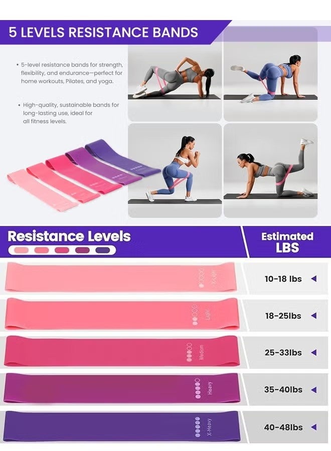 GMORO 13PCS Pilates Ring Set, Yoga Fitness Magic Circle, Pilates Equipment, 9.8-Inch Fitness Ball, Resistance Band, Magic Circle, Accessories For Home Gym Set, Body Shaping, Fitness Gift - Image 3