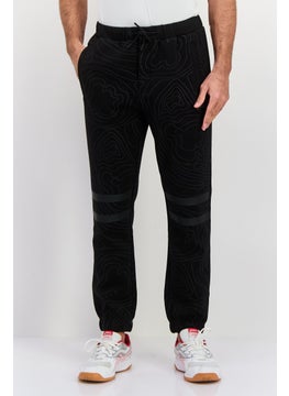Men Drawstring Brand Logo Jogger pants, Black