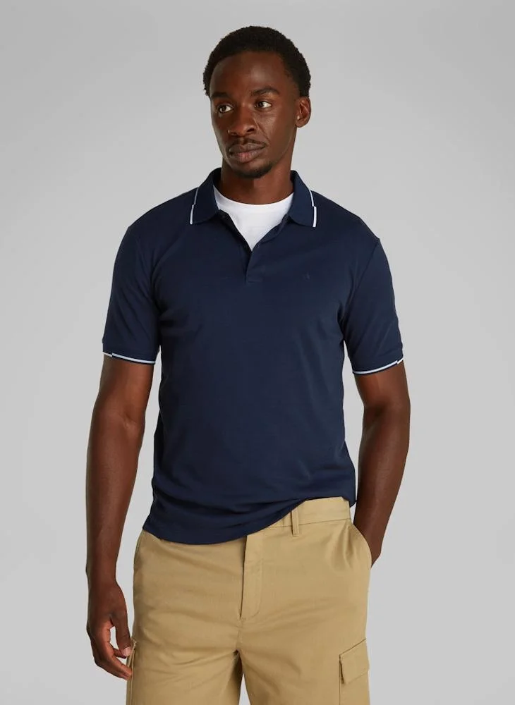 CALVIN KLEIN Liquid Touch Block Tipping Polo