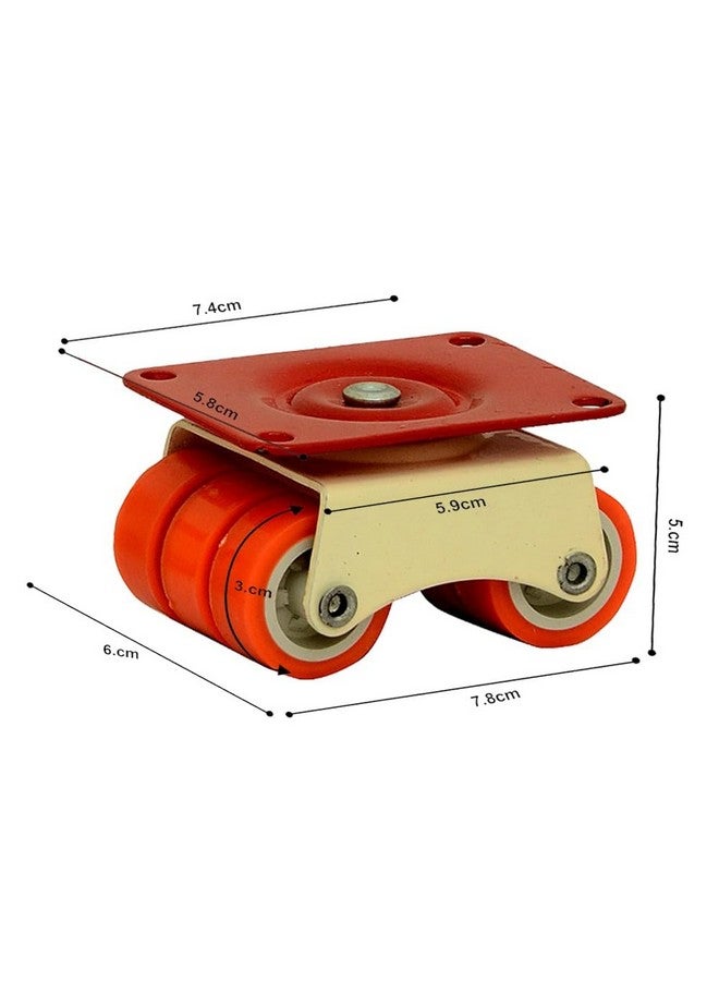 NB Crafted 360 Degrees Caster Moving Wheel for Heavy Furniture with Bearing for Bed, Table, Sofa, Trolley Moving Heavy Duty Weight Capacity upto 500-600 Kg (Pack of 4) - Image 3