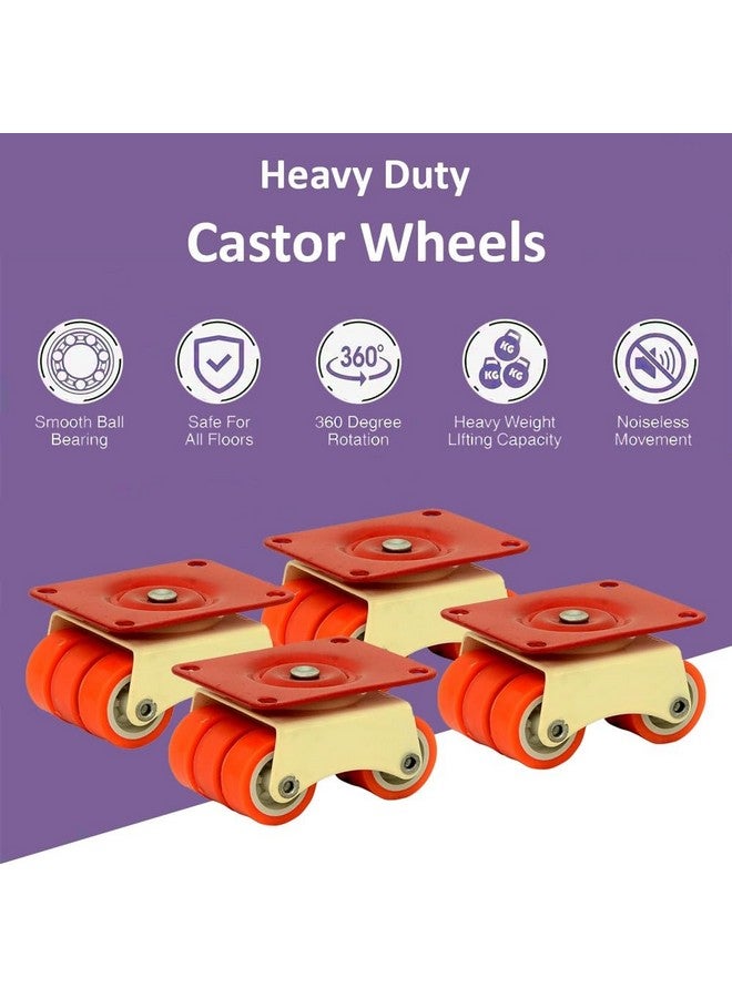 NB Crafted 360 Degrees Caster Moving Wheel for Heavy Furniture with Bearing for Bed, Table, Sofa, Trolley Moving Heavy Duty Weight Capacity upto 500-600 Kg (Pack of 4) - Image 4