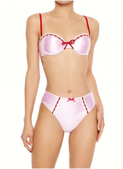 FOREVER 21 Satin Laced Hearts Underwire Bikini Top  - Image 5