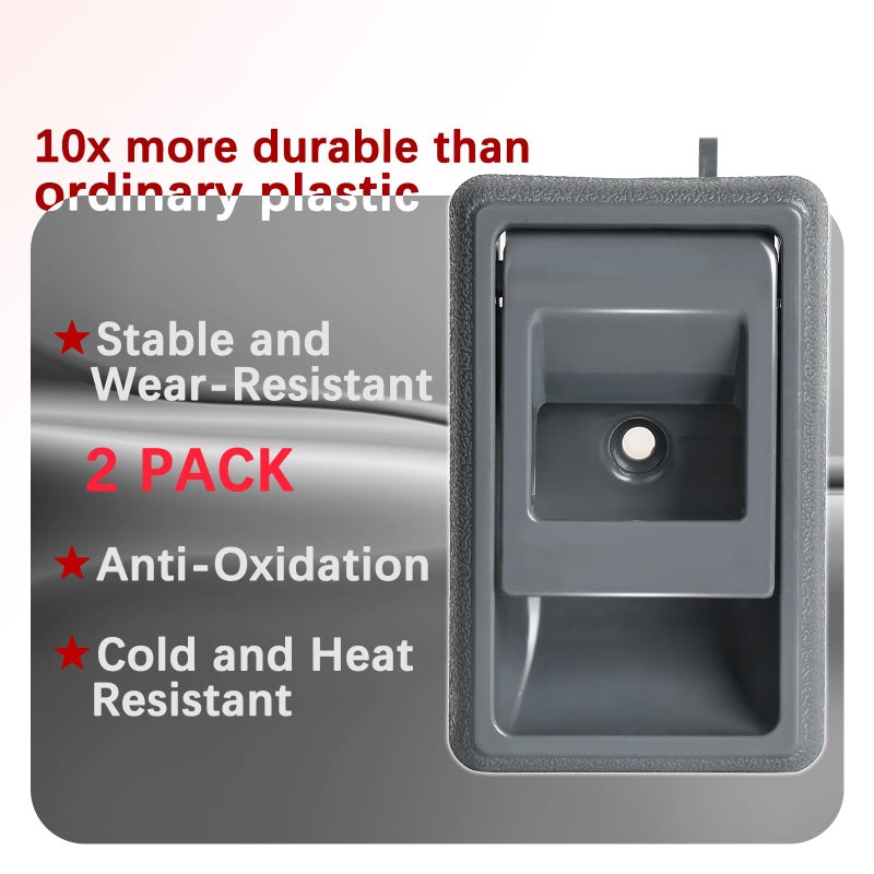 FAERSI 2Pcs Interior Door Handle Front Rear Driver & Passenger Side Fits for 1989-1995 4Runner 1988-1993 Toyota Corolla 1989-1995 Pickup 1995-2000 Toyota Tacoma 1987-1990 Tercel 1989-1992 Geo Prizm - Image 5