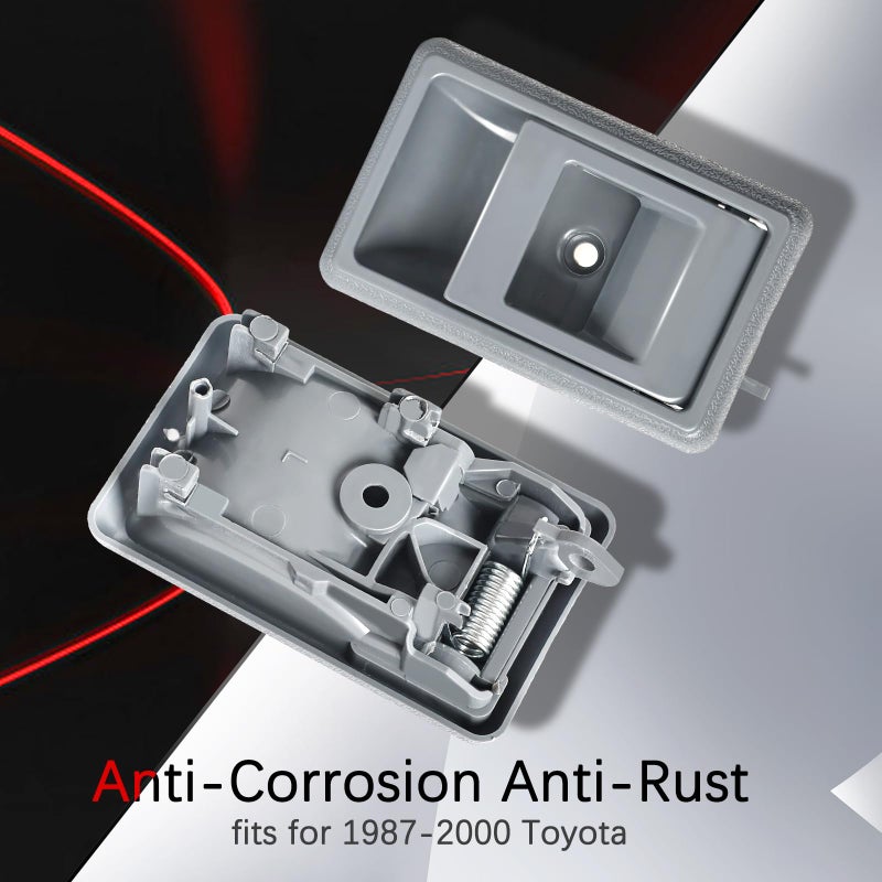 FAERSI 2Pcs Interior Door Handle Front Rear Driver & Passenger Side Fits for 1989-1995 4Runner 1988-1993 Toyota Corolla 1989-1995 Pickup 1995-2000 Toyota Tacoma 1987-1990 Tercel 1989-1992 Geo Prizm - Image 3