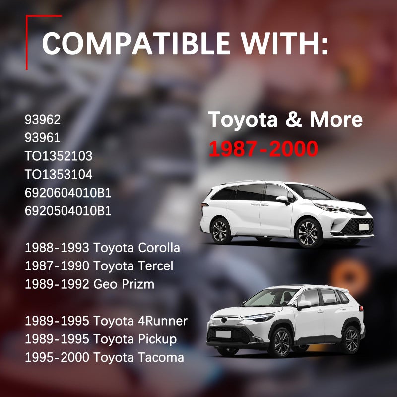 FAERSI 2Pcs Interior Door Handle Front Rear Driver & Passenger Side Fits for 1989-1995 4Runner 1988-1993 Toyota Corolla 1989-1995 Pickup 1995-2000 Toyota Tacoma 1987-1990 Tercel 1989-1992 Geo Prizm - Image 4