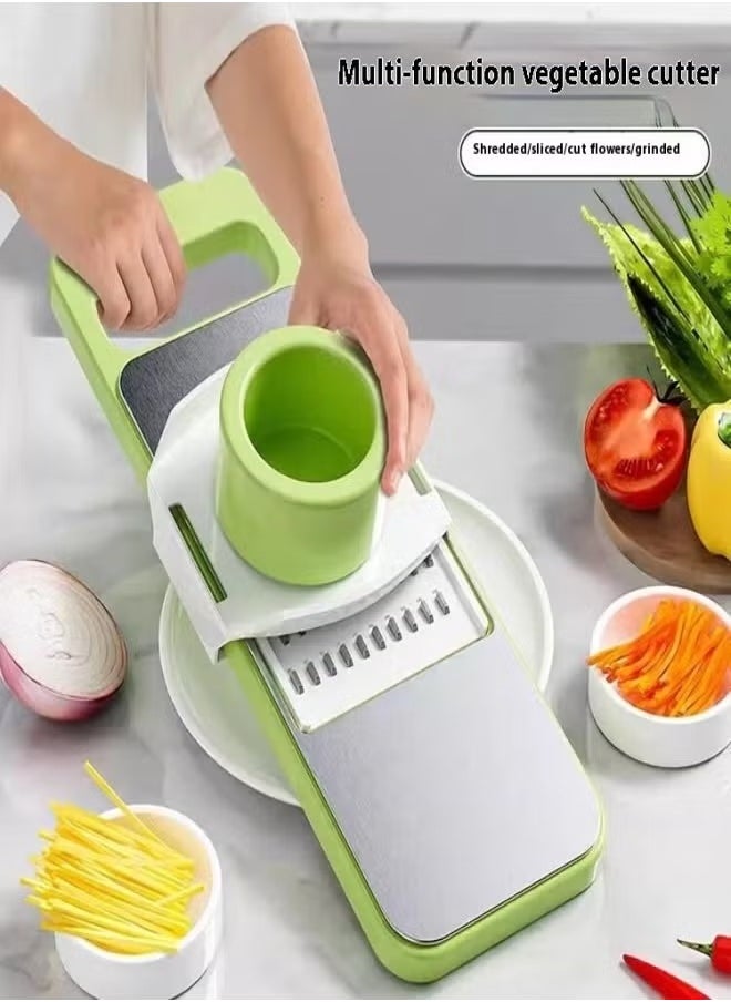 A ZONE Stainless Steel Multi-Function Grater & Slicer Set – Safe & Efficient Kitchen Tool for Slicing, Shredding, and Mincing  - Image 1