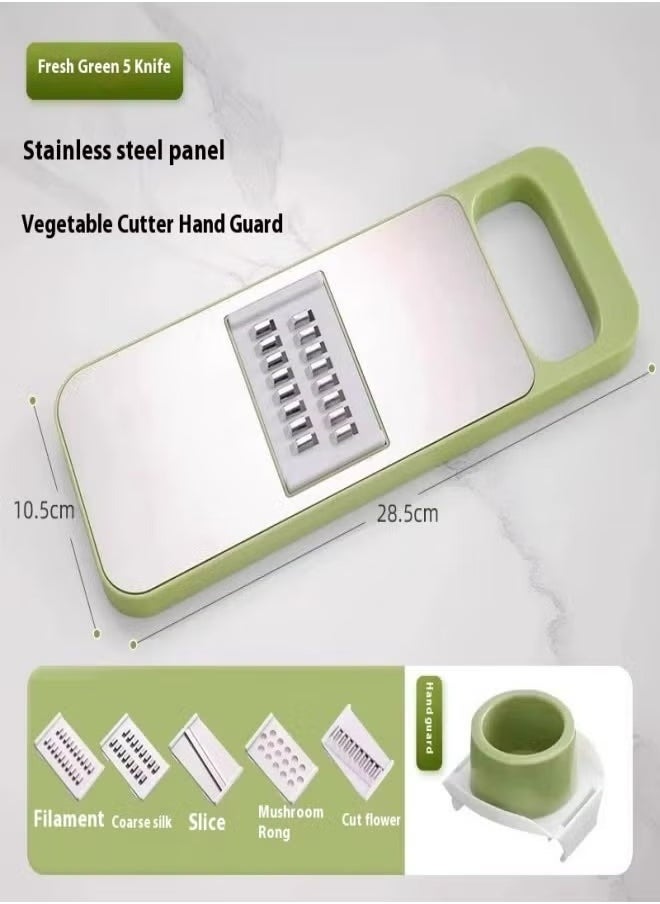 A ZONE Stainless Steel Multi-Function Grater & Slicer Set – Safe & Efficient Kitchen Tool for Slicing, Shredding, and Mincing  - Image 2