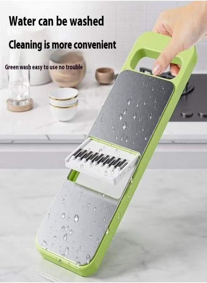 A ZONE Stainless Steel Multi-Function Grater & Slicer Set – Safe & Efficient Kitchen Tool for Slicing, Shredding, and Mincing  - Image 3
