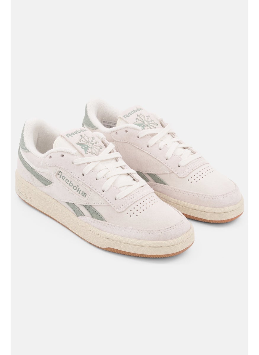 Reebok Women Club C Revenge Vintage Lace Up Tennis Shoes,  Light Grey Combo  - Image 1