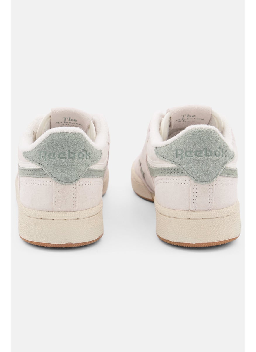 Reebok Women Club C Revenge Vintage Lace Up Tennis Shoes,  Light Grey Combo  - Image 3