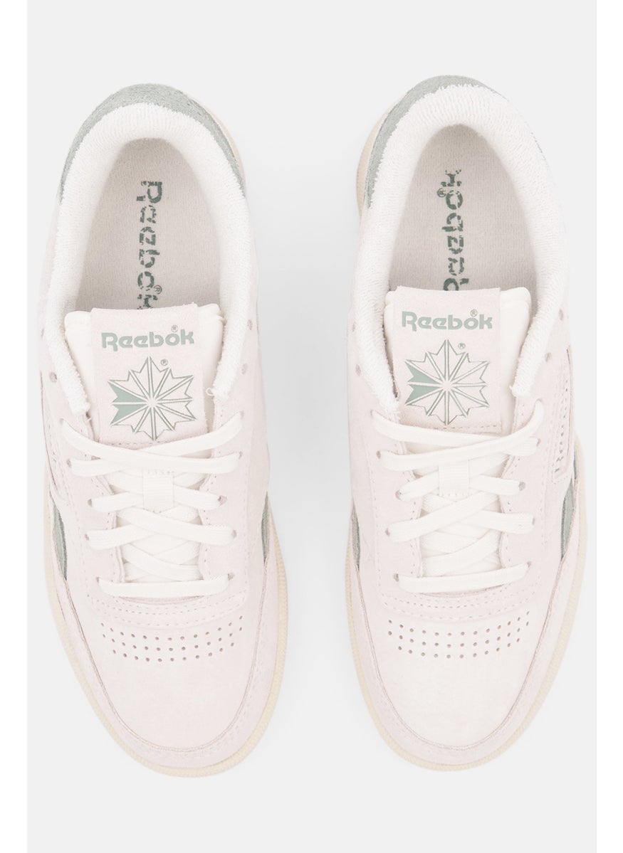 Reebok Women Club C Revenge Vintage Lace Up Tennis Shoes,  Light Grey Combo  - Image 2