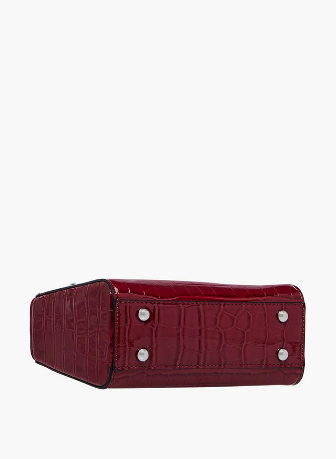 Celeste Textured Tote Bag with Detachable Strap and Button Closure