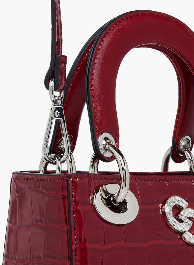 Celeste Textured Tote Bag with Detachable Strap and Button Closure