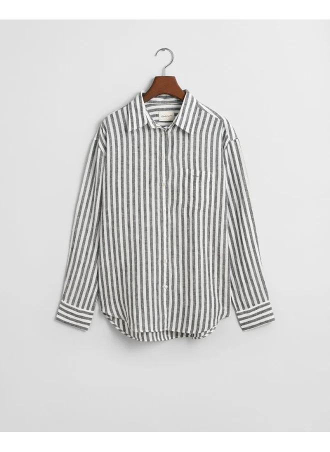 غانت REL STRIPED LINEN SHIRT