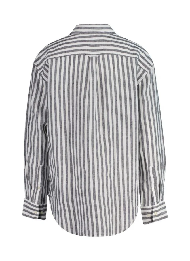 غانت REL STRIPED LINEN SHIRT