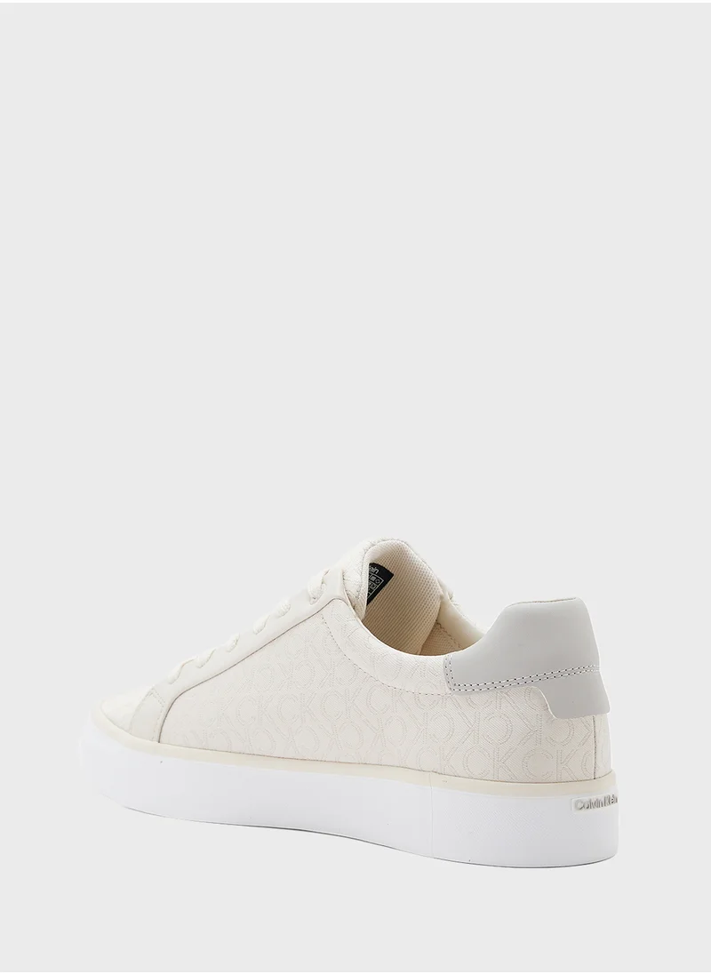 CALVIN KLEIN VULCANISED JACQUARD LACE UP TRAINERS