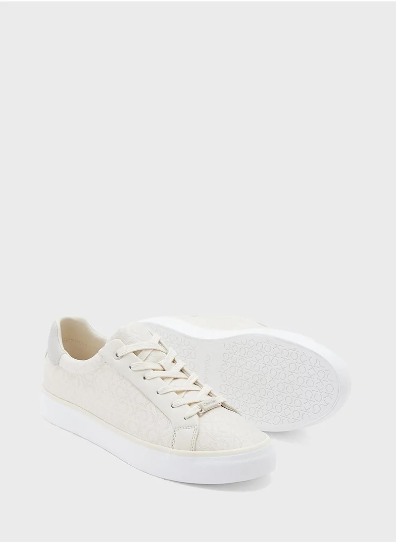 CALVIN KLEIN VULCANISED JACQUARD LACE UP TRAINERS