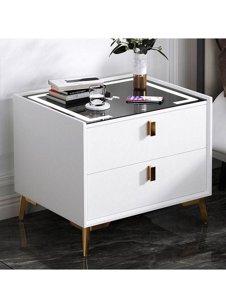Sharpdo Shardo Nightstands Bedroom Smart Bedside Table Small Storage Cabinet with Wireless Charging and Light - Image 1