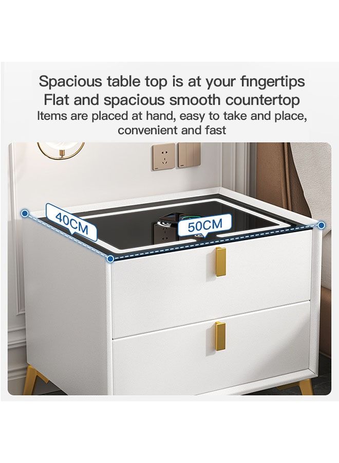 Sharpdo Shardo Nightstands Bedroom Smart Bedside Table Small Storage Cabinet with Wireless Charging and Light - Image 5