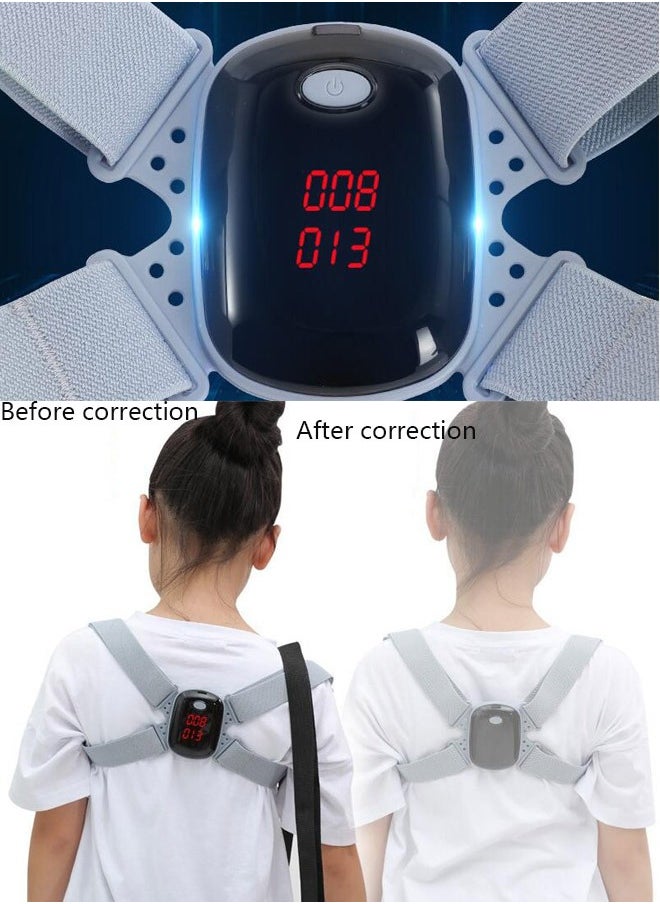 Generic - Smart Posture Corrector with Sensor Vibration Reminder for Kids, Backmedic Posture Reminder for Teens Kids with Adjustable Angle and Strap Help to Keep Right Posture - Image 1