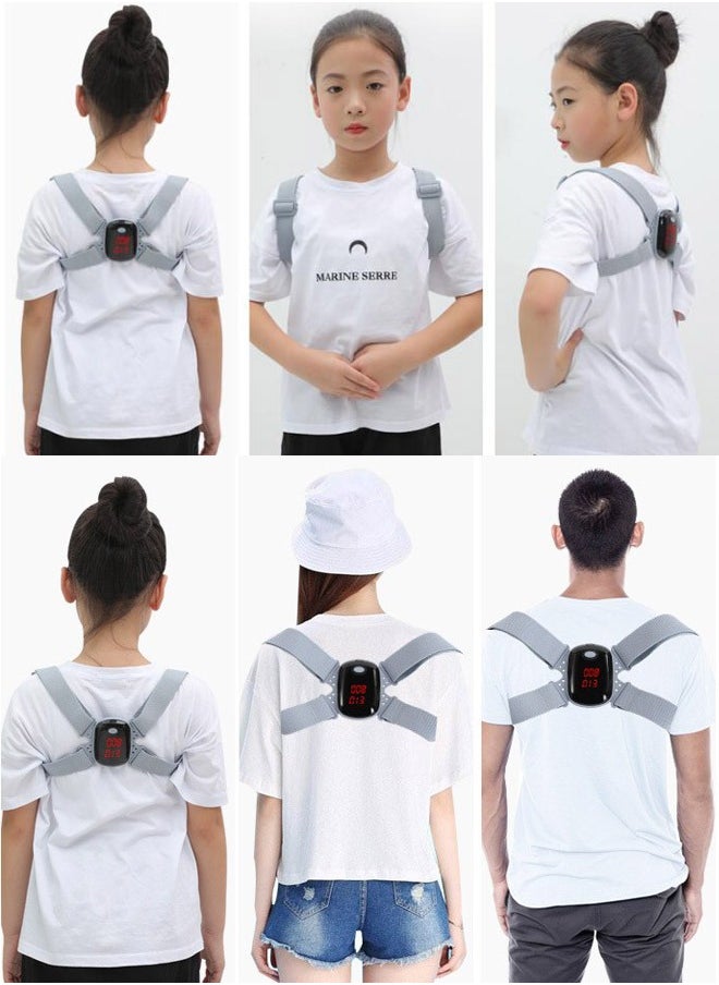Generic - Smart Posture Corrector with Sensor Vibration Reminder for Kids, Backmedic Posture Reminder for Teens Kids with Adjustable Angle and Strap Help to Keep Right Posture - Image 1