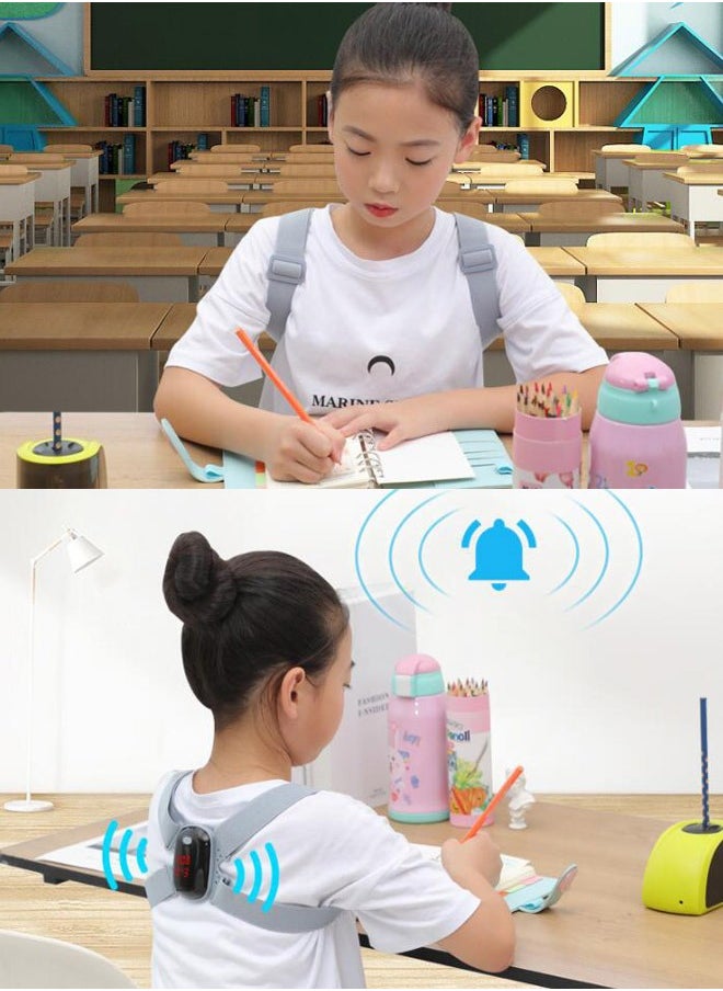 Generic - Smart Posture Corrector with Sensor Vibration Reminder for Kids, Backmedic Posture Reminder for Teens Kids with Adjustable Angle and Strap Help to Keep Right Posture - Image 1