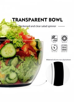 nihao Salad Spinner 6L arge Lettuce Spinner Kitchen Gadgets, Large Salad Spinner , One-Handed Handle Easy Press Super High Efficiency for Home Kitchen Washing & Drying Leafy Vegetables  - Image 5