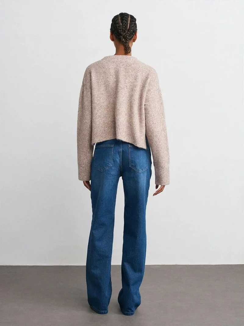 ديلفين Dilvin Mid-Waist Flare Denim Jeans
