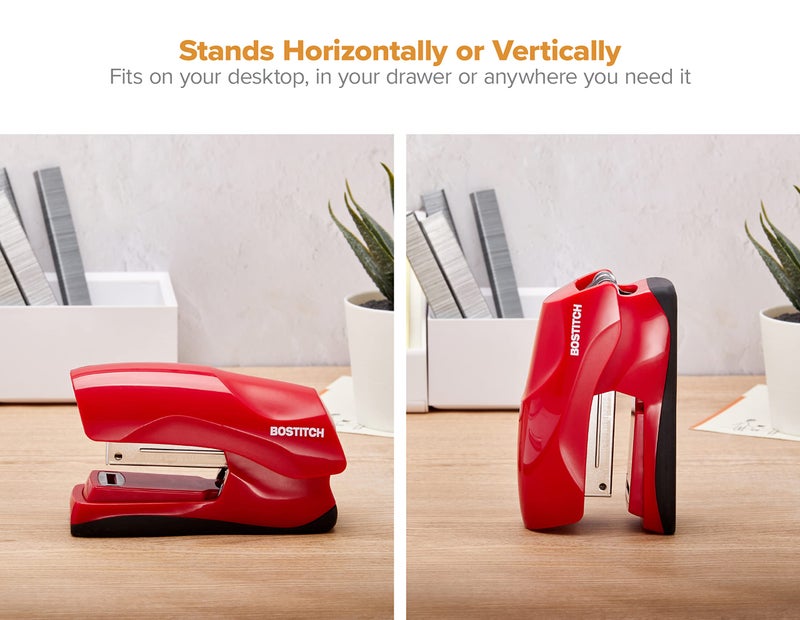 Bostitch Office Heavy Duty 40 Sheet with 1250 Staples and Staple Remover, No Jam Desktop Stapler, School Bulletin Boards, Office & Classroom, Red (B175-RED-VP) - Image 4