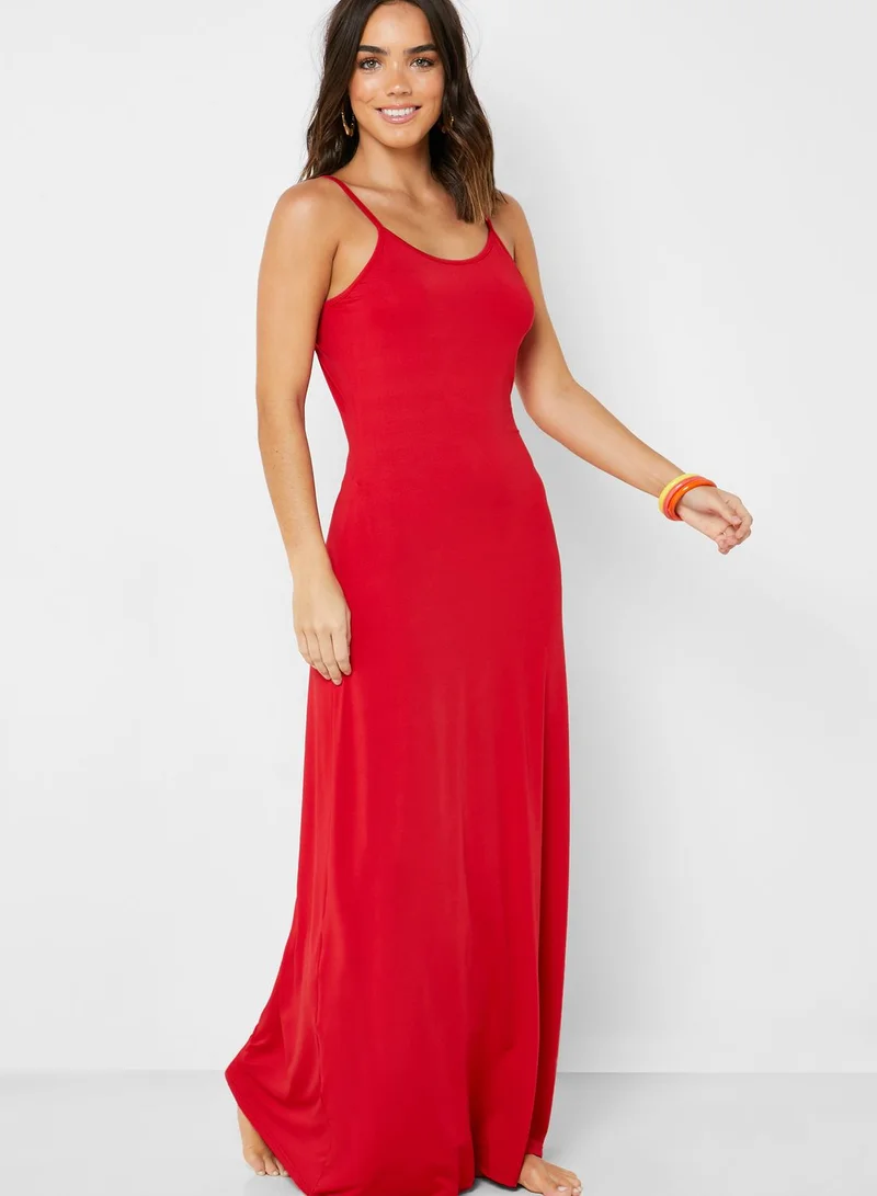 Coconut Cove Open Back Side Split Beach Dress