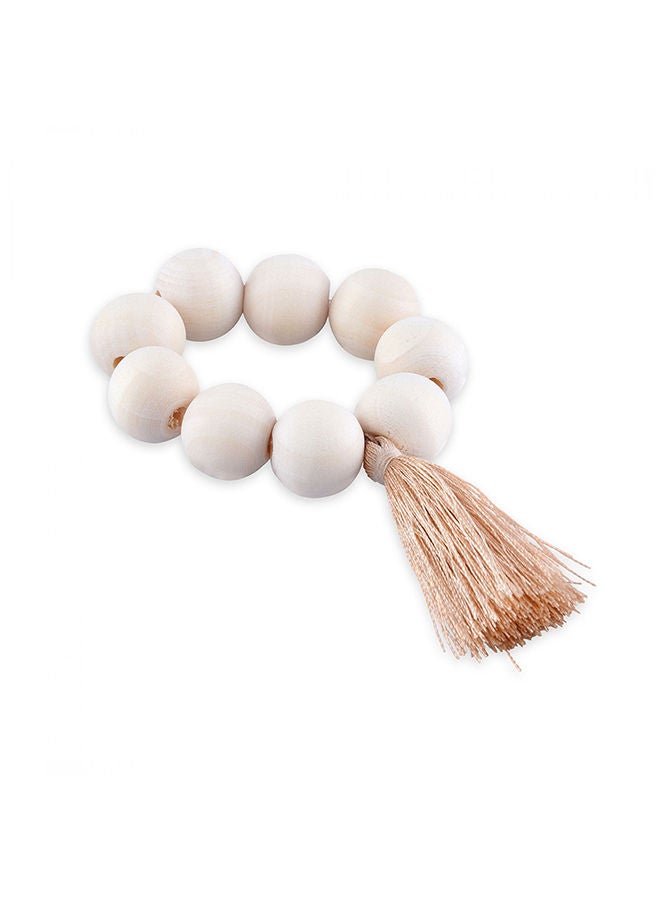 Pan Home Maxine 4-Piece Wooden Napkin Ring Set  - Natural - Image 1