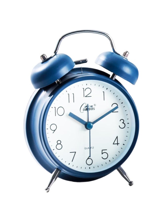 Compas Alarm Clock For Children And Students, Retro Mechanical Bell Alarm Clock With Loud Volume, Bedside Clock, Alarm Watch 2314 Blue - Image 1