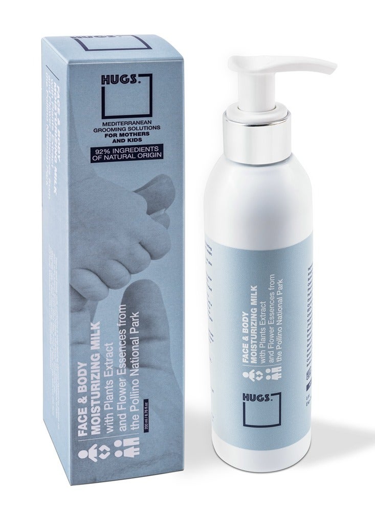 HUGS DISTRICT HUGS Face & Body Moisturizing Milk- Moisture Lotion Body and Face Moisturizer for Dry Skin, Body Cream with Milk Protein Whitening formula Full Body Skin Lotion For Dark Skin Care 200 ml/6.76fl.oz - Image 1