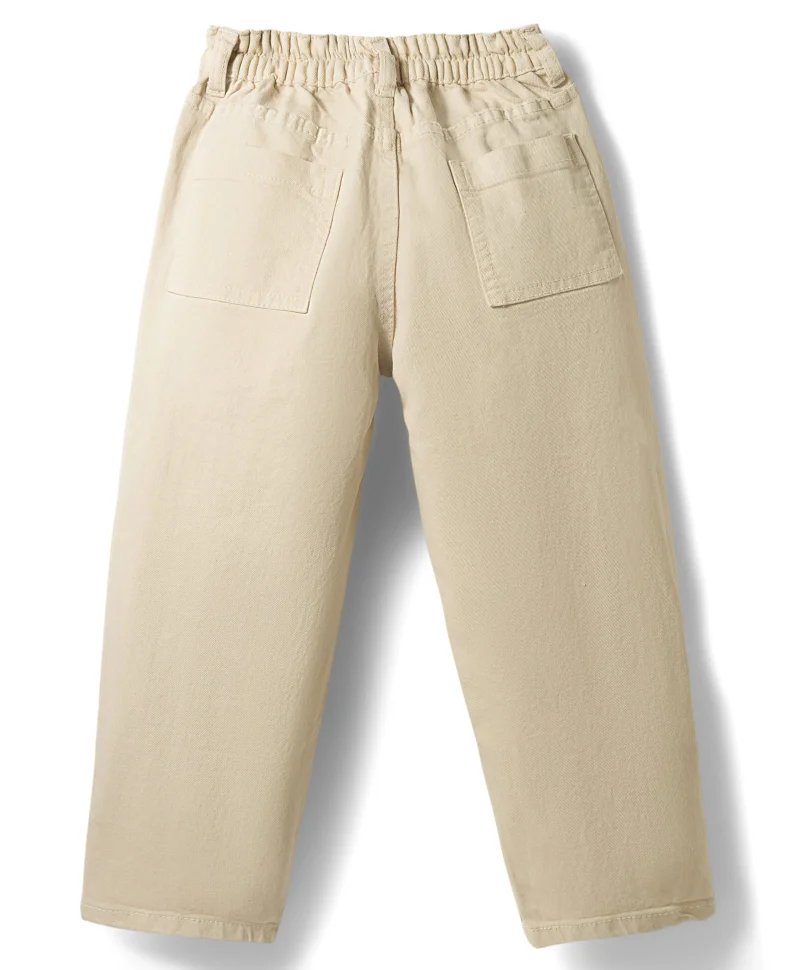 Primo Gino Primo Gino Woven Relaxed Baggy Jeans - Beige