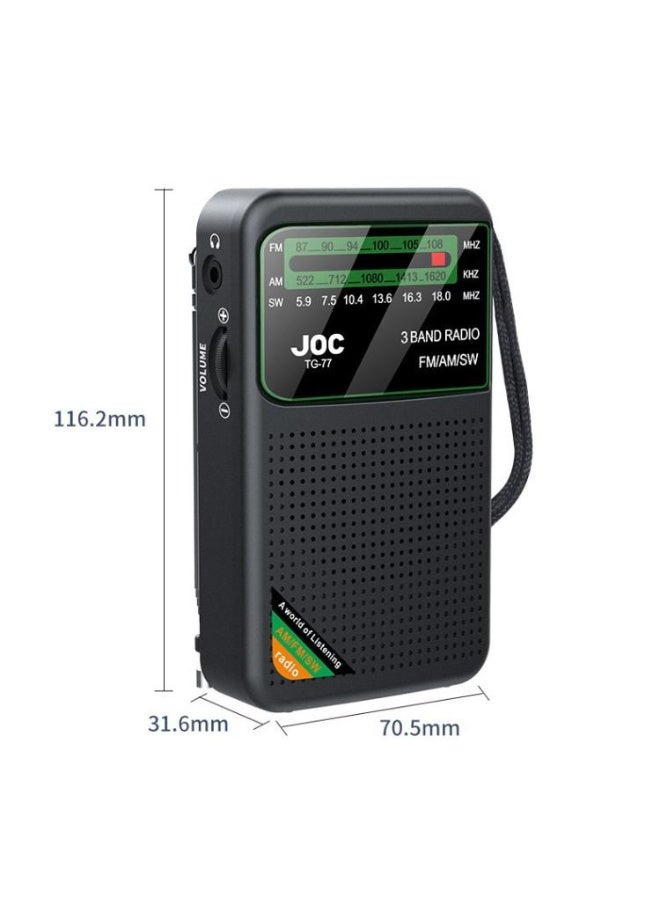JOC Tg-77 Mini Pocket Dc Rechargeable Am Fm Sw Radio - Image 2