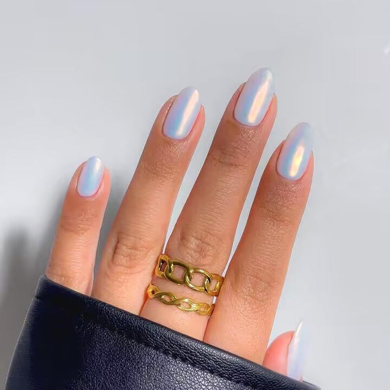 Pretty Diva 0.3g Mermaid Unicorn Chrome Nail Powder, Aurora Iridescent Chrome Powders for Nails, Mermaid Powder for Gel Nails Chrome Mica Powder Manicure Pigment (Opal, 0.3g) - Image 5