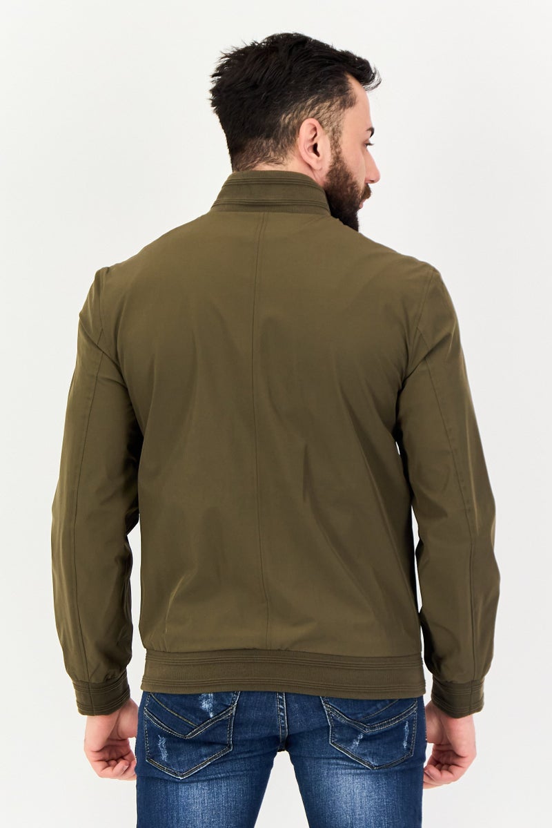 Marc New York جاكيت بومبر سادة للرجال، زيتوني داكن - Image 3
