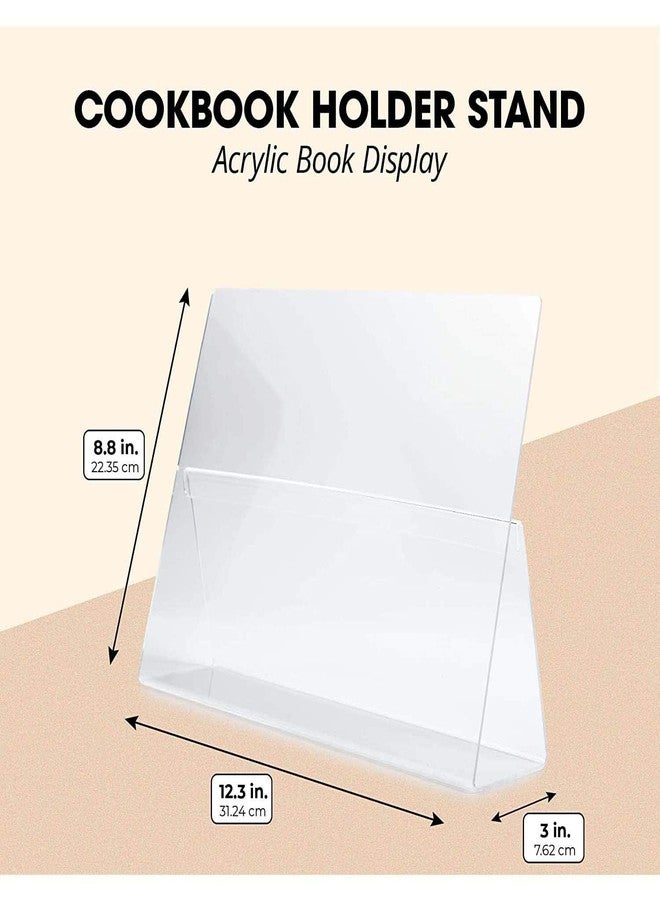 EHKO Clear Acrylic Cookbook Holder, Kitchen Display Stand (12.3 x 8.8 x 3 in) - Image 2