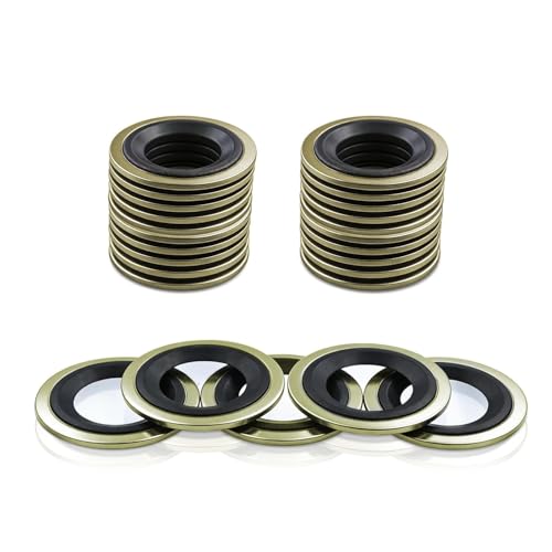 OLAWIS 25 PCS Metal Rubber Drain Plug Gasket Fits 12Do 916M14 Replace 097025 65269 097828CDE0FZ6734A E3DZ6734AE9DZ6734B F3DZ6734A F3TZ6734A F77Z6734AB ZZL010403A 259x135mm - Image 1
