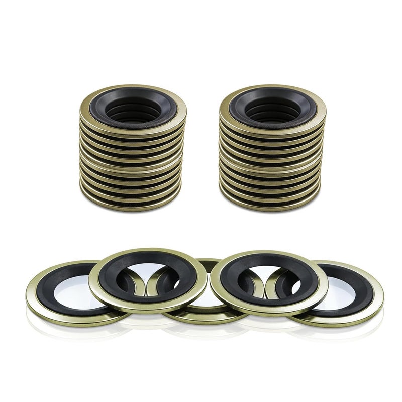 OLAWIS 25 PCS Metal Rubber Drain Plug Gasket Fits 12Do 916M14 Replace 097025 65269 097828CDE0FZ6734A E3DZ6734AE9DZ6734B F3DZ6734A F3TZ6734A F77Z6734AB ZZL010403A 259x135mm - Image 3