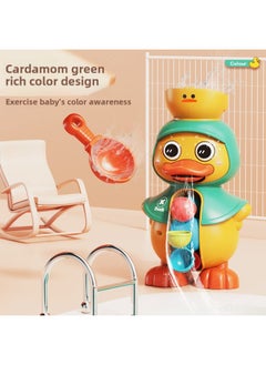 Children's Internet Popular Same Summer Bathing Toy Water Duck Elephant Swivel Water Truck Sucker Swivel Music Boys And Girls-Color:Moe Duck Water Car [indigo] Color Box