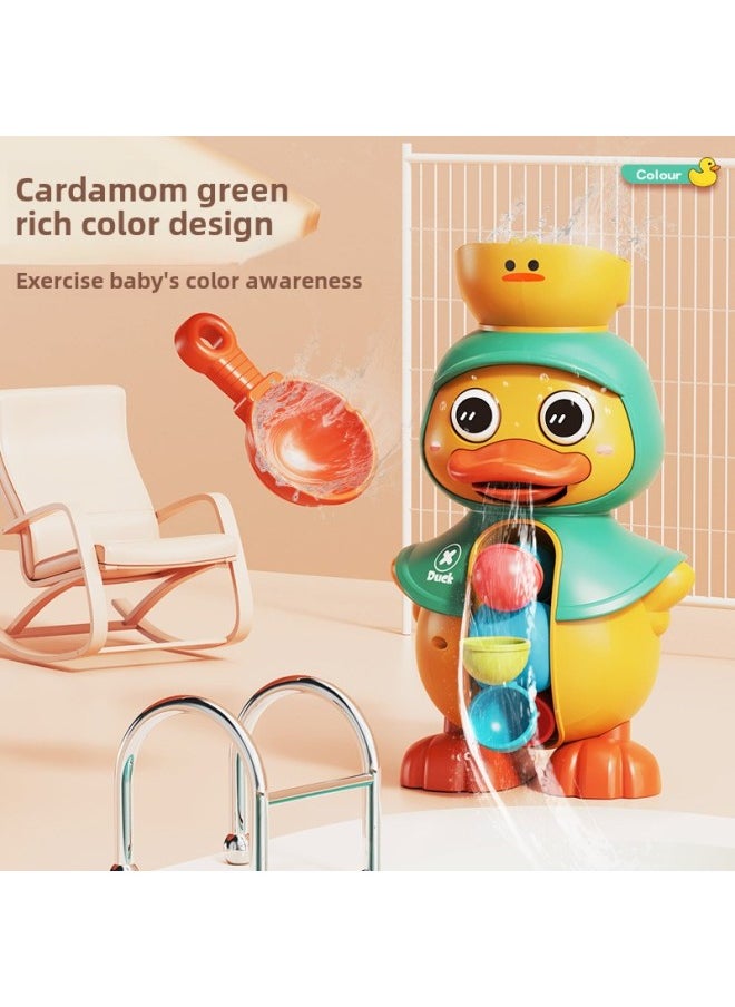 Generic - Children's Internet Popular Same Summer Bathing Toy Water Duck Elephant Swivel Water Truck Sucker Swivel Music Boys And Girls-Color:Moe Duck Water Car [indigo] Color Box - Image 1