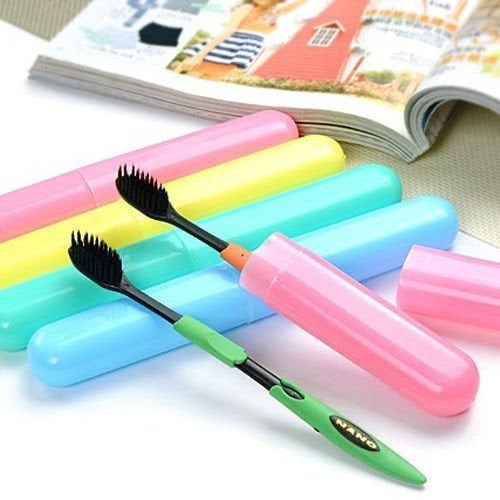 Inditradition 4 Piece Plastic Travel Bathroom Toothbrush Holder - Image 1