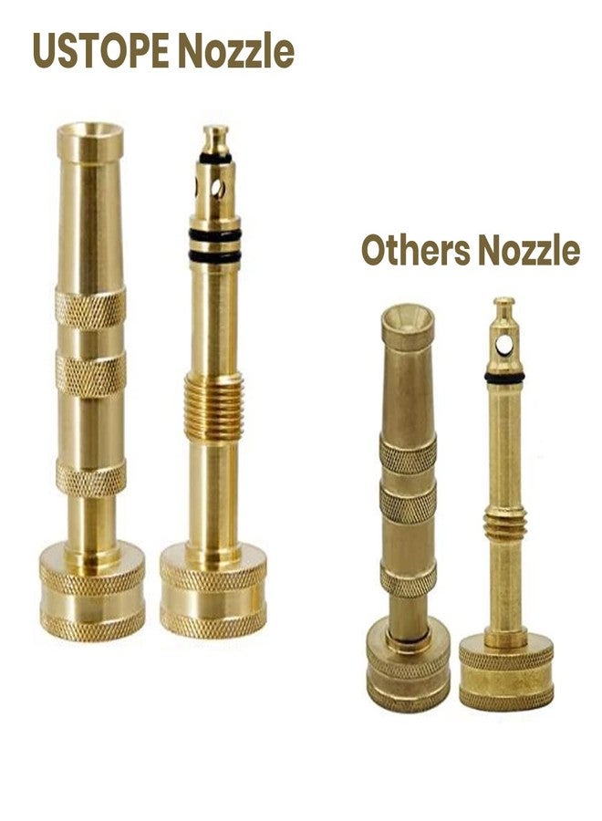 Ustope Garden Hose Nozzle, High Pressure Water Hose Nozzle Sprayer Head,fits 3/4” Garden Hose Thread,for Lawn & Garden,Washing Cars,Watering Garden,Cleaning,Showering Dogs&Pets（Brass） - Image 4